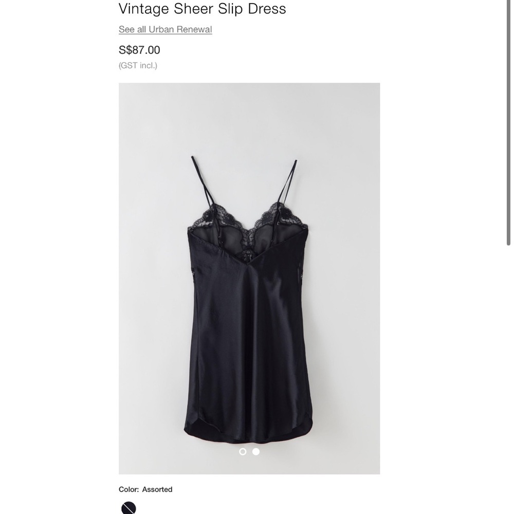 NWOT Victoria’s Secret Vintage Silk Slip Dress in Black Size M - Picture 4 of 16